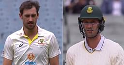 "Stay in your crease, it's not that hard": Mitchell Starc warns Theunis de Bruyn to stay inside crease at non-striker's end during AUS vs SA Boxing Day Test