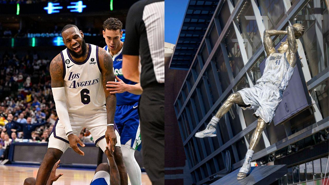 "LeBron James Stay Capping!": NBA Twitter Doesn't Hold Back After 'The King' Claims He Already Knew What Dirk Nowitzki's Statue Would Be
