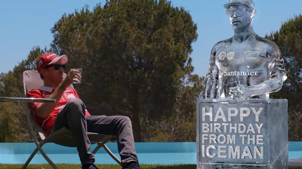 Kimi Raikkonen once gifted Sebastian Vettel an ice sculpture of himself for birthday