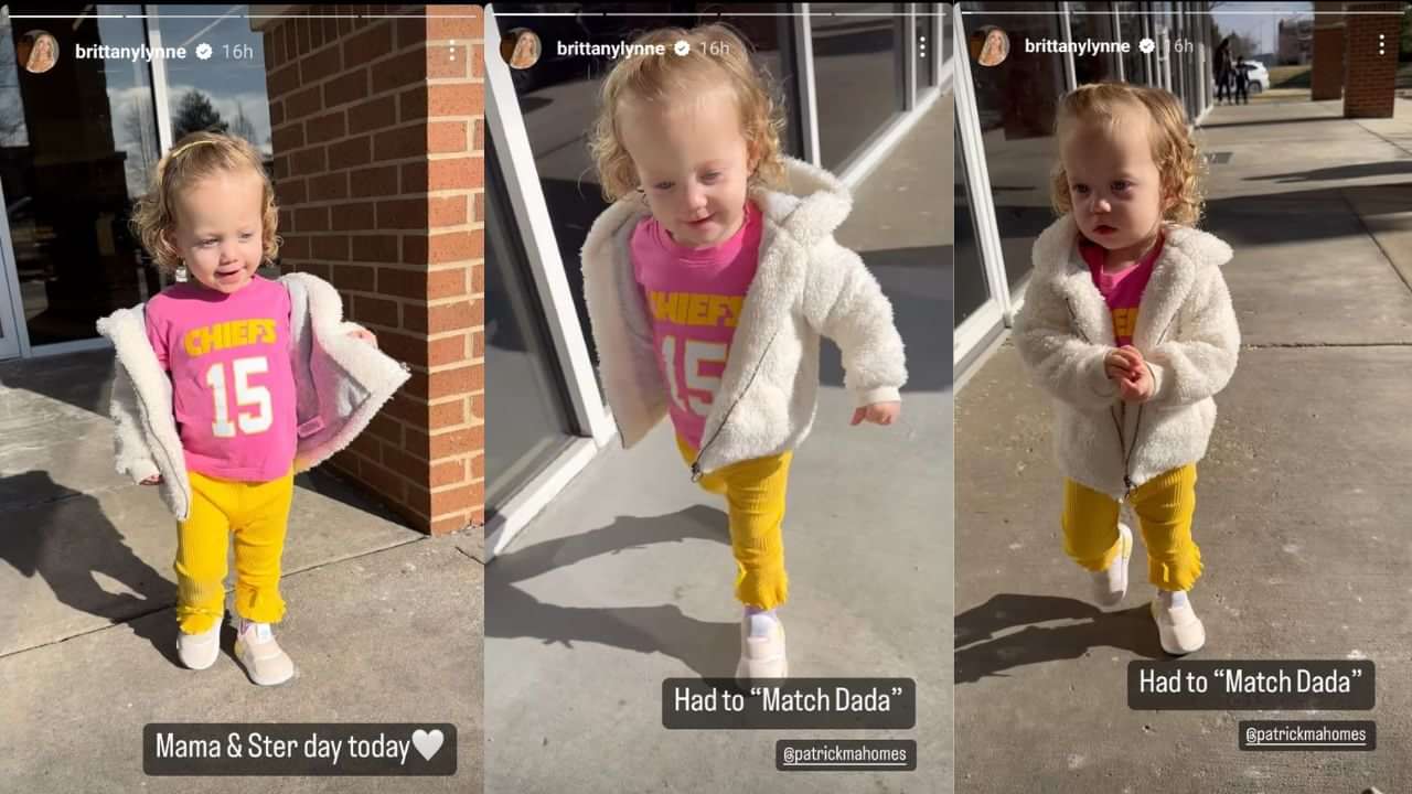 Sterling Skye Mahomes' Latest Adorable Pictures in Chiefs Outfit To