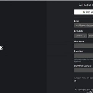 How to sign up for kick streaming platform endorsed by Trainwreckstv ...