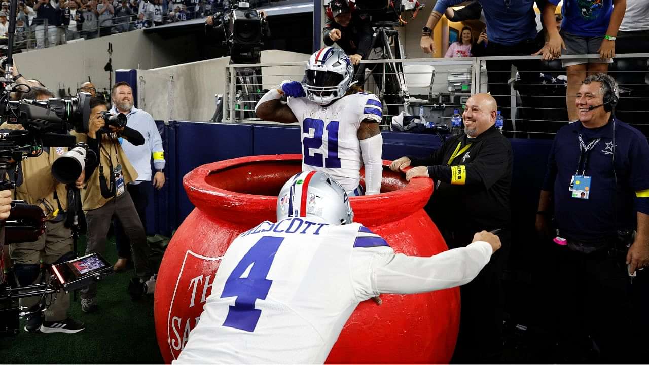 NFL fines Ezekiel Elliott for throwing money, Dak Prescott into Salvation  Army kettle