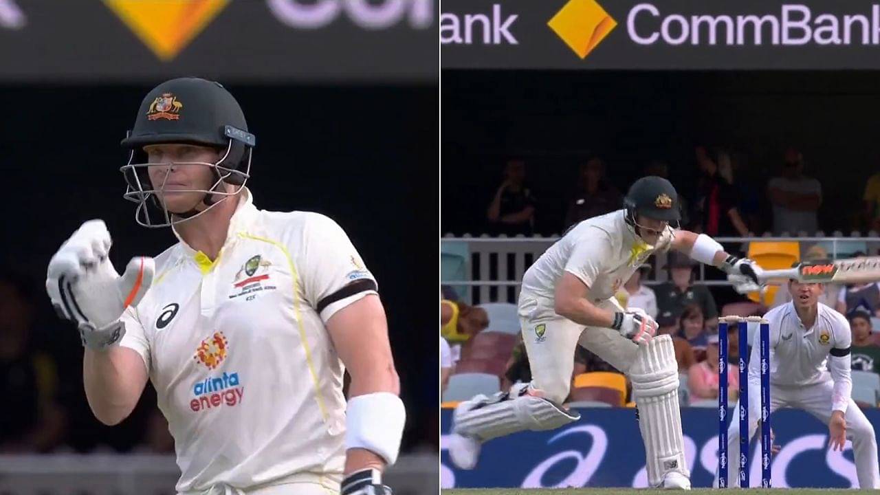 "Have some of that, Smudge": Steve Smith motivates himself after Anrich Nortje delivery hits midriff at Gabba