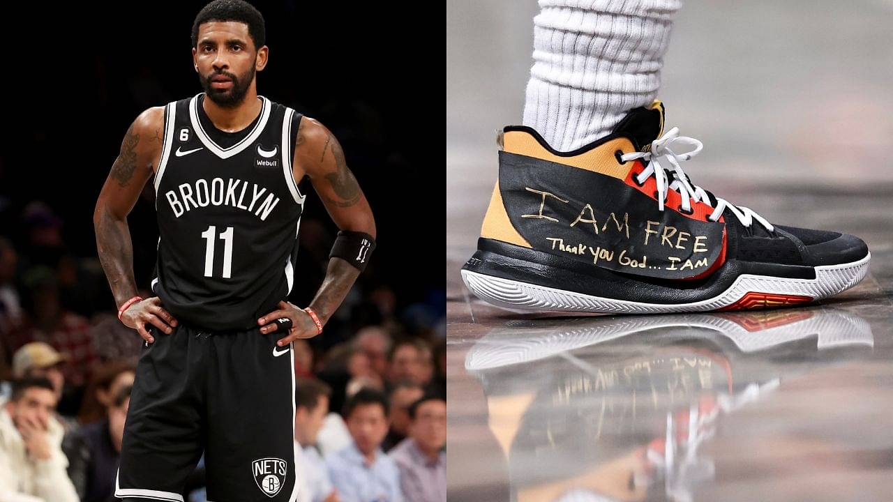 Post $11 Million Nike Contract Loss, Kyrie Irving Causes Stir with Cryptic Messages Penned on his Shoes