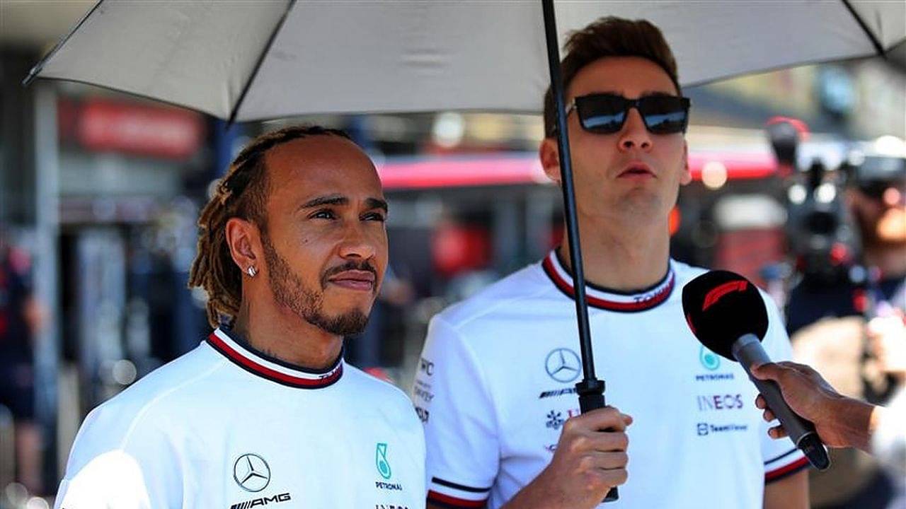 George Russell describes having Lewis Hamilton 1.3 seconds behind as 'incredibly high pressure' situation during Brazil GP