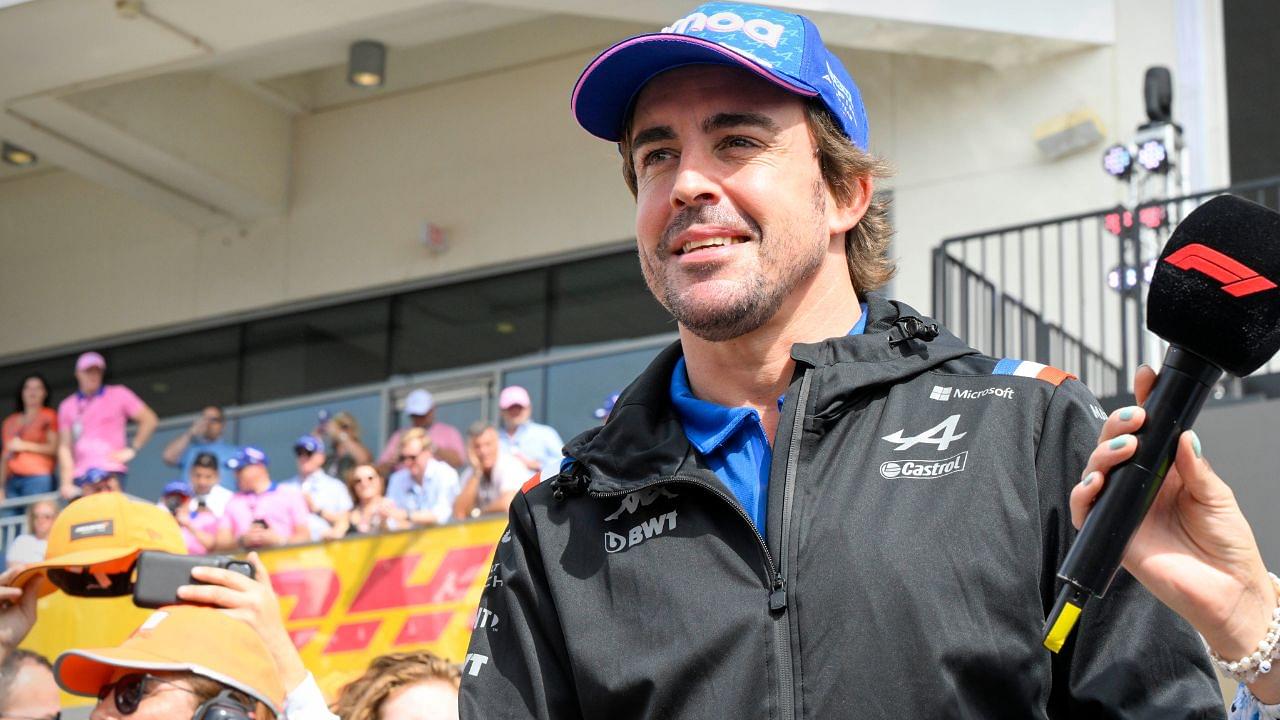 Fernando Alonso promotes his new $192,000 company car at his own racetrack