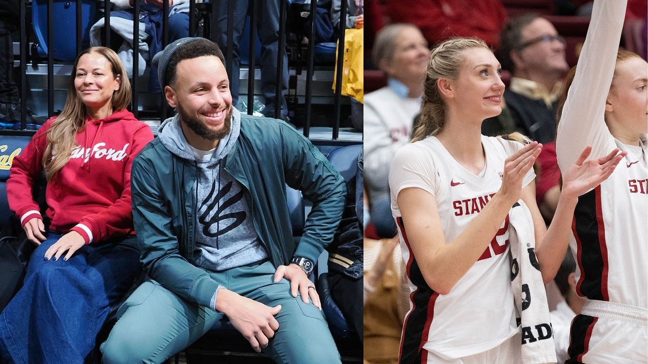 Stephen Curry and Mother Sonya Curry Watch 6ft 4" GodSister Cameron