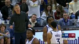 WATCH: Steve Kerr Yells at $140 Million Jordan Poole to End 3rd Q Against the Cavaliers