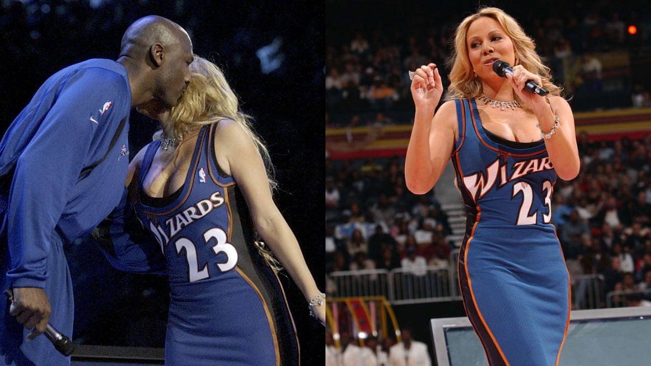 ThrowbackHoops on X: When Mariah Carey rocked the Michael Jordan