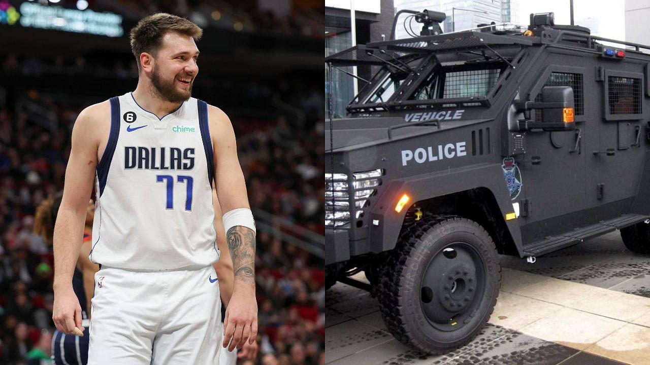 Luka Doncic Startlingly Pulls Up in $1 Million Worth Armored Vehicle for Kicks Ahead of Big Game Vs Trae Young