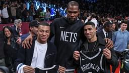 $150 Million Worth Kylian Mbappe Makes a Shocking Appearance to Greet Kevin Durant and Kyrie Irving