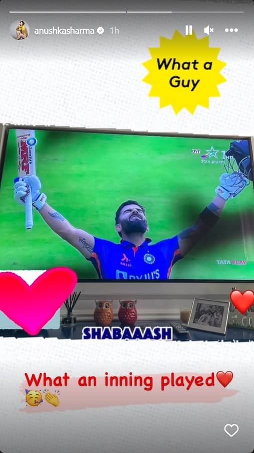 "Shabaaash What a Guy": Anushka Sharma joyful due to Virat Kohli 74th century today vs Sri Lanka