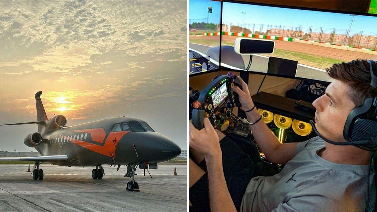 Max Verstappen Installs Sim Racing Set-Up to His $15 Million Private Jet