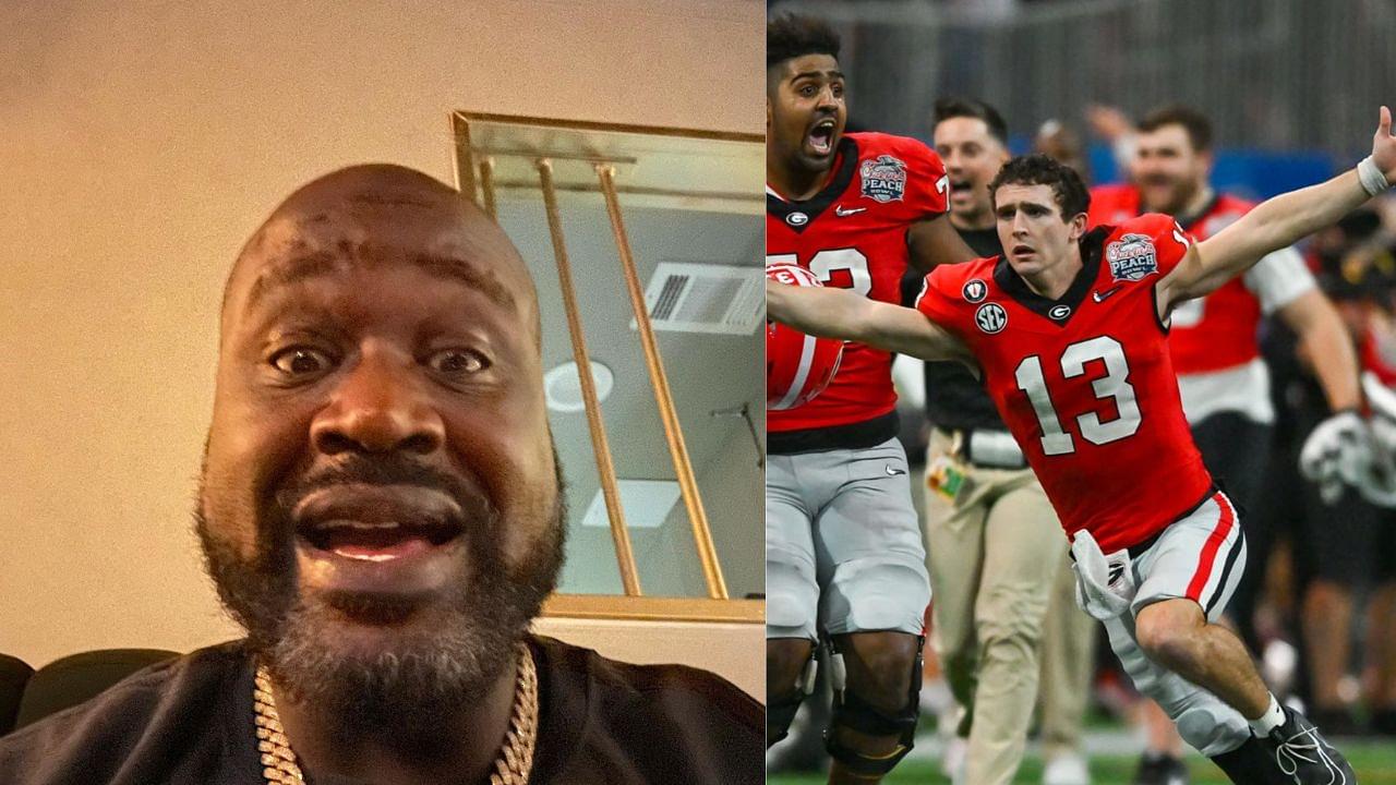 Shaquille O'Neal, Who Bet Eating a Frog With Ernie Johnson, Congratulates Georgia on Winning NCAA Championship
