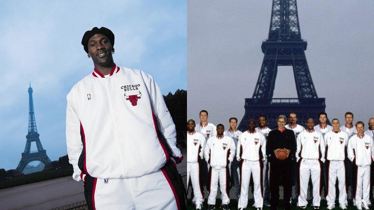 Michael Jordan's 1997 NBA in Paris Visit Involved 27,000 Fans and a Hilarious Eiffel Tower Photograph   