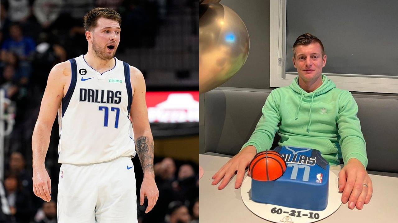 Luka Doncic's Real Madrid Connection, has German Soccer Legend Worth $42 Million Cutting Cakes with Maverick Star's Jersey! 