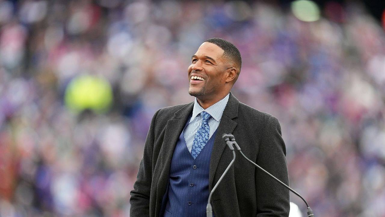 Michael Strahan takes a not-so-subtle shot at Skip Bayless ahead of Pats-Bills game