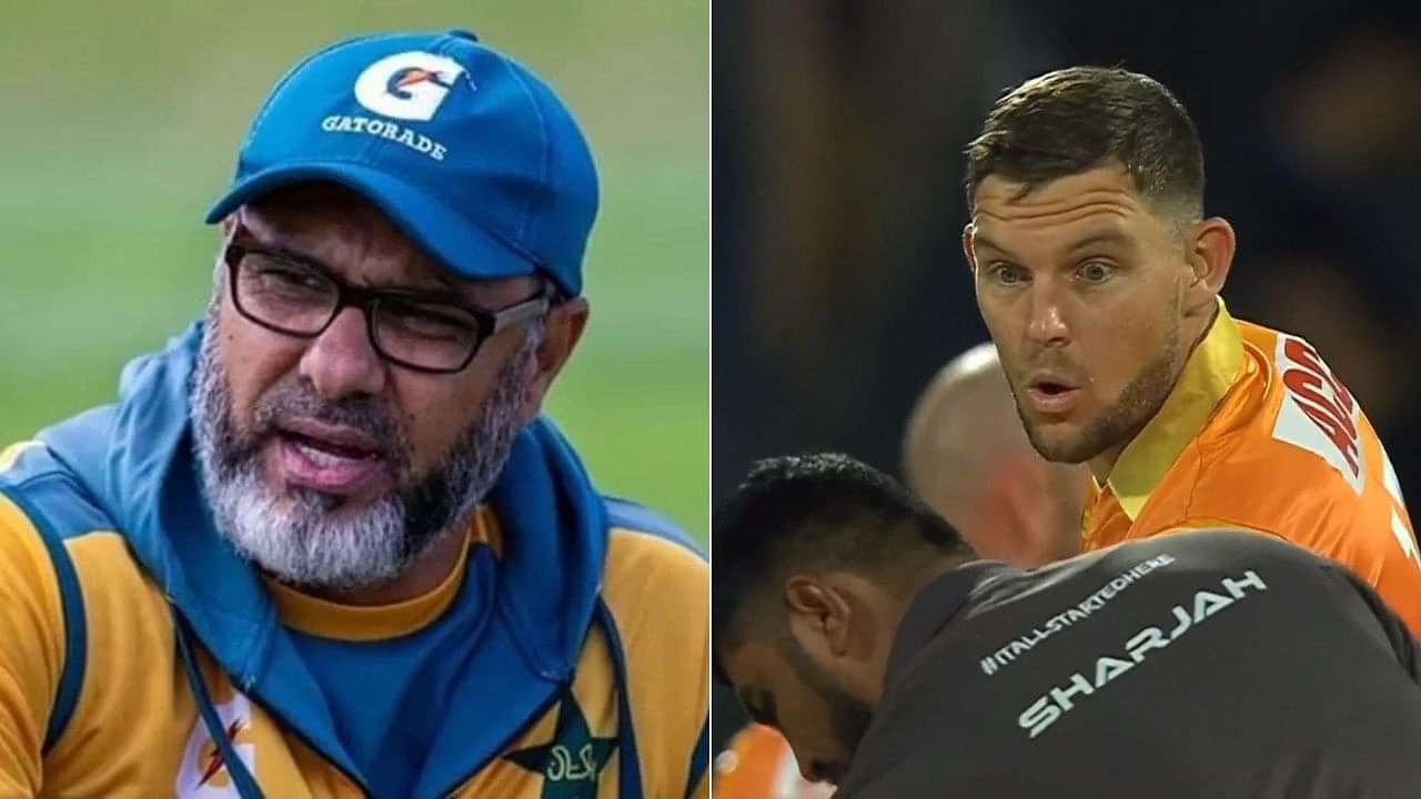 "Shouldn't be allowed": Waqar Younis disapproves Gerhard Erasmus assessing Sharjah Cricket Stadium pitch during strategic timeout in ILT20 2023