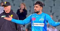 Why is Rashid Khan not playing today's BBL 12 match between Adelaide Strikers and Melbourne Renegades at Adelaide Oval?