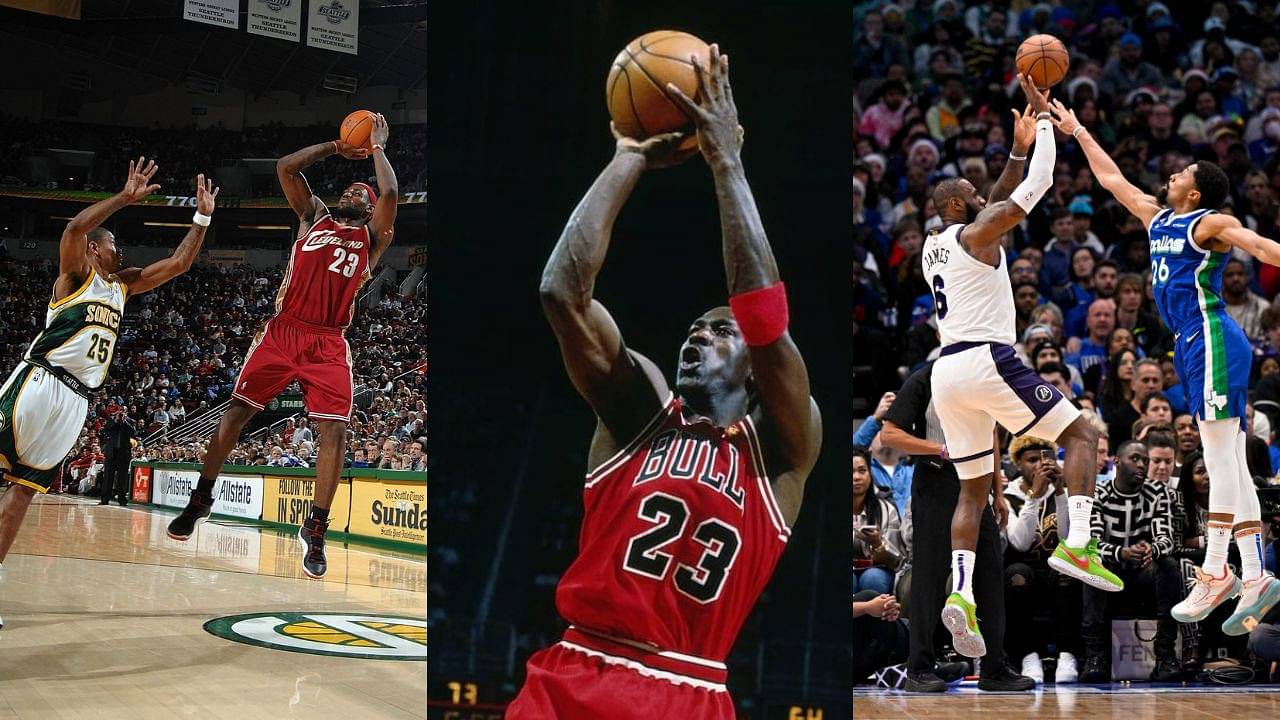 refugiados Ya que Pesimista Michael Jordan for sure!": LeBron James Credits Bulls Legend For His  'Unguardable' Fadeaway Shot - The SportsRush