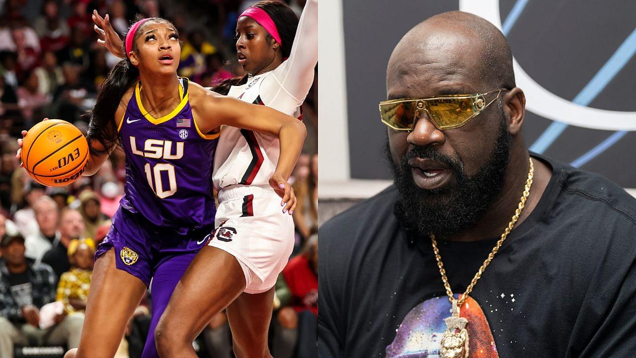 WATCH: 50-year-old Shaquille O'Neal gets challenged to one-on-one by LSU superstar