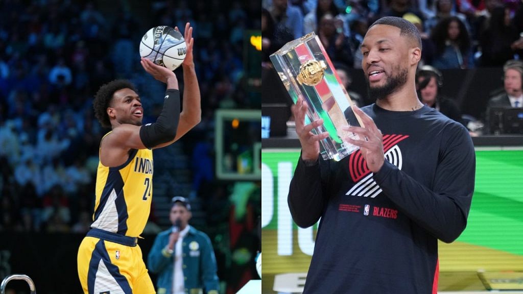 “Give My Trophy Back Dame!”: Damian Lillard Gets Heckled By Buddy Hield ...