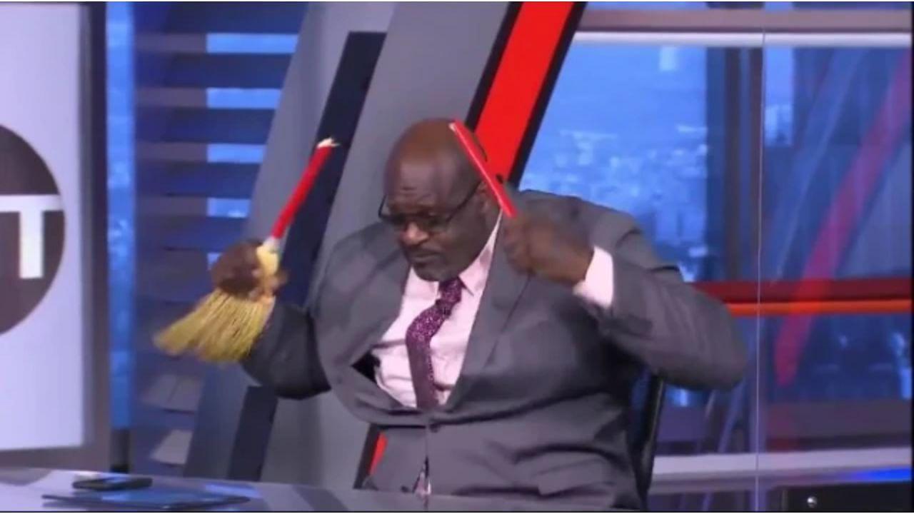 WATCH: Shaquille O’Neal Snaps a Broom With His Bare Hands