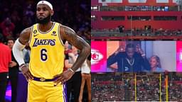 Fans Boo LeBron James at Super Bowl LVII as He Puts on A Crown While On the Jumbotron