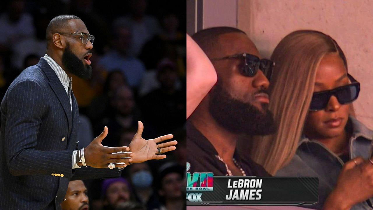 After spotting LeBron James and wife Savannah in attendance at Super Bowl LVII, fans speculated which team the Lakers star was supporting.