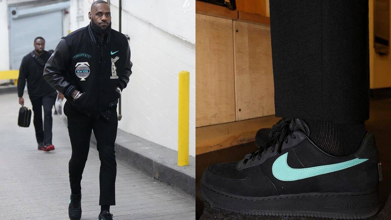 semiconductor conformidad testimonio NBA Twitter is Livid At LeBron James Debuting Nike x Tiffany & Co's  "Overhyped" $400 Shoes Along With a Varsity Jacket - The SportsRush