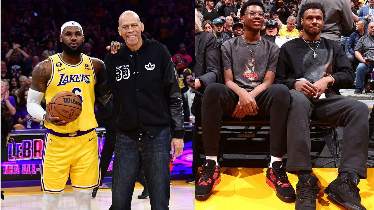 "Bronny James & Bryce Wearing Jordans Tonight": NBA Twitter Mocks LeBron James' Sons for Choice of Kicks During Historical Game