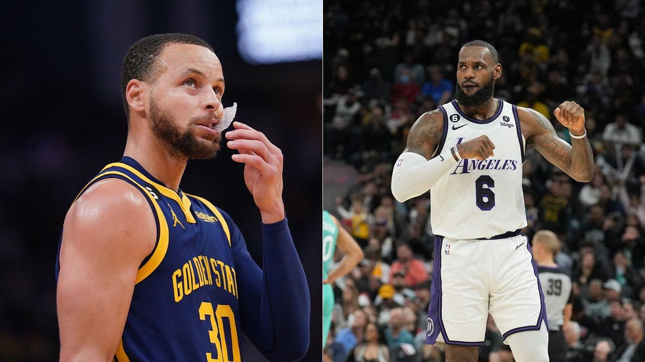 "LeBron James Got Stephen Curry Stressed!": NBA Twitter Pans Warriors Star After His Reaction To 3-Pointer From Lakers Star in Their Blowout Win