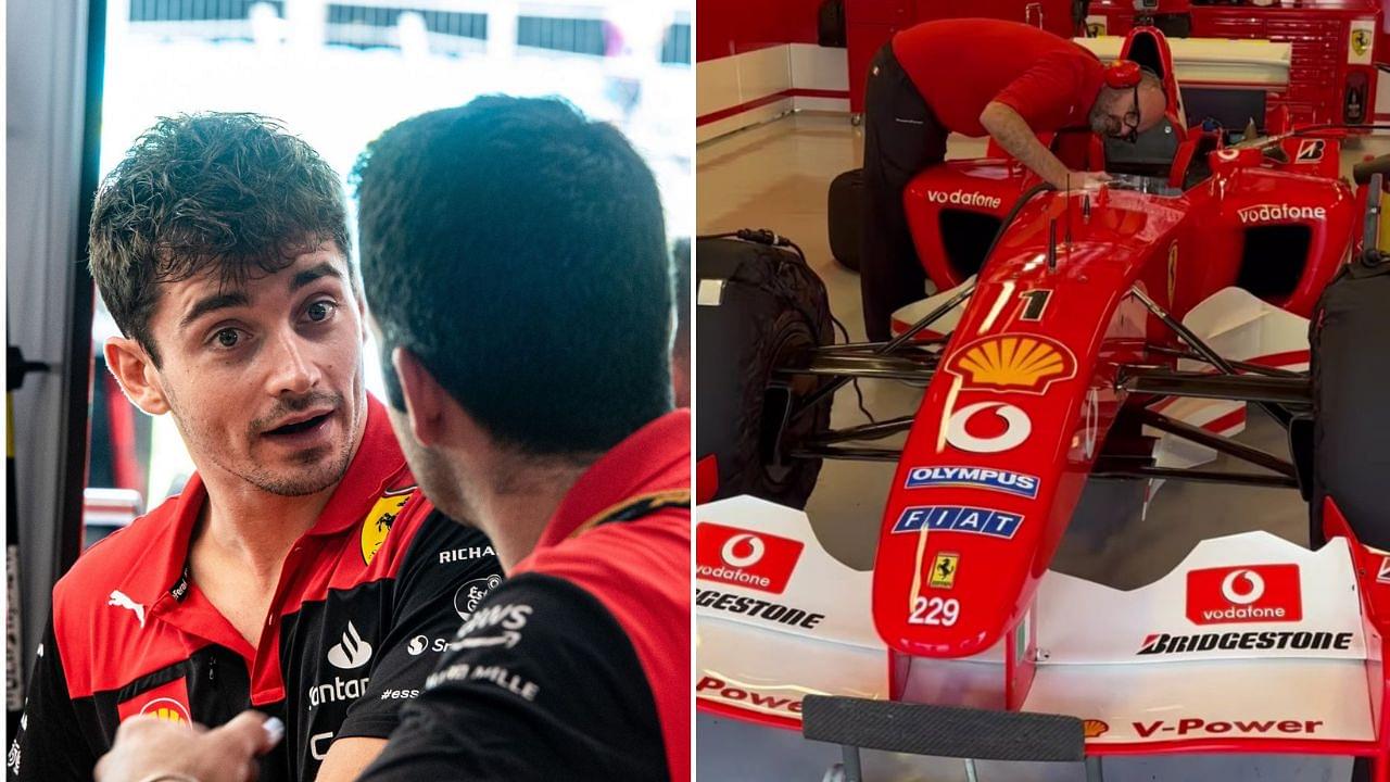 Charles Leclerc Takes Michael Schumacher’s Title-Winning Ferrari for a Spin