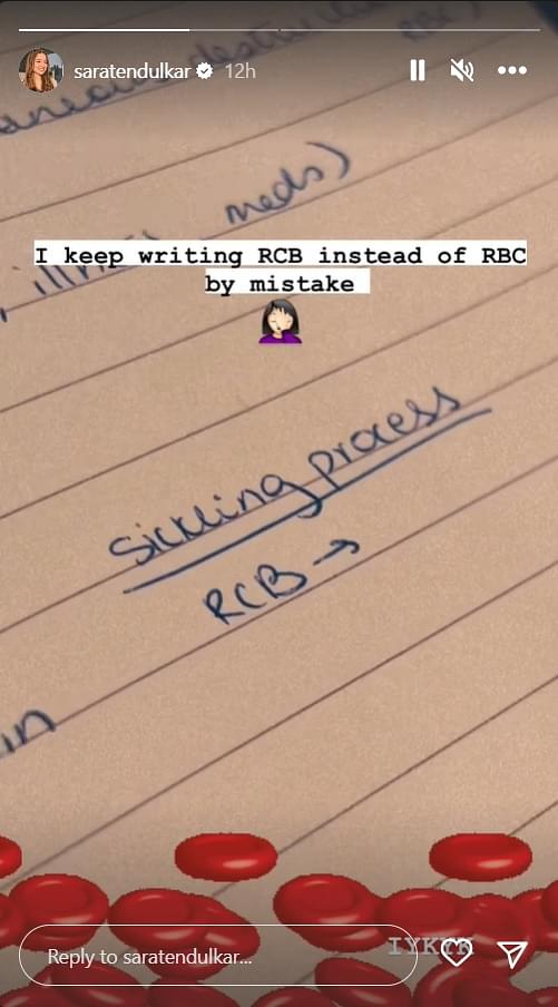 "Keep writing RCB instead of RBC": Sara Tendulkar shares hilarious IPL-related mistake in study notes