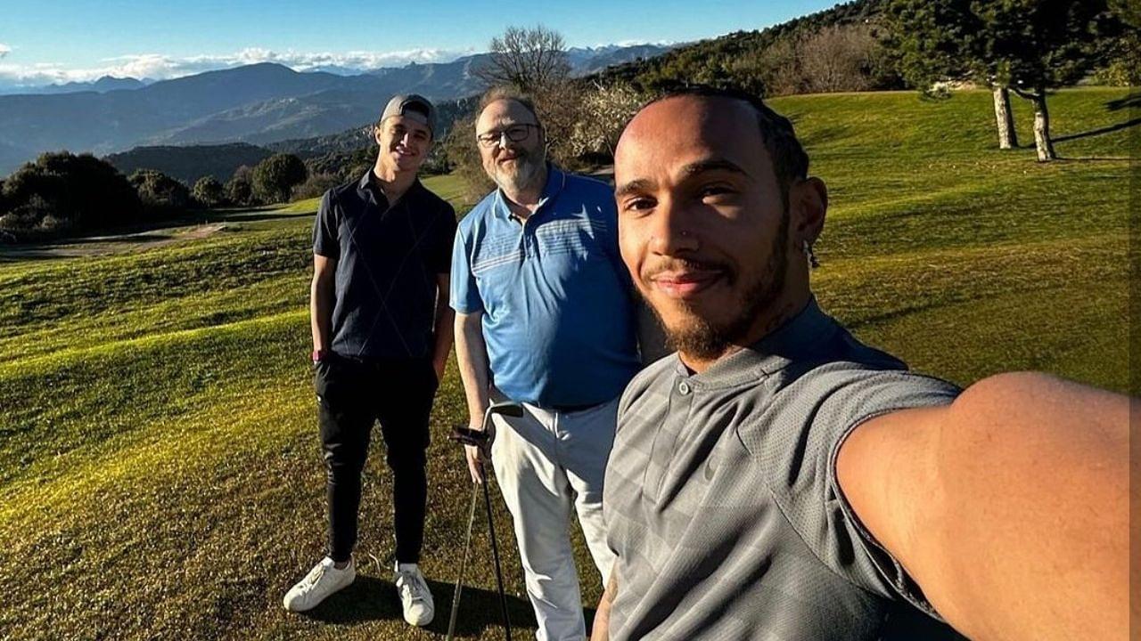 Lewis Hamilton Shares Images of Playing Golf With Lando Norris; Fans Call It the 'Best Picture Ever Seen'