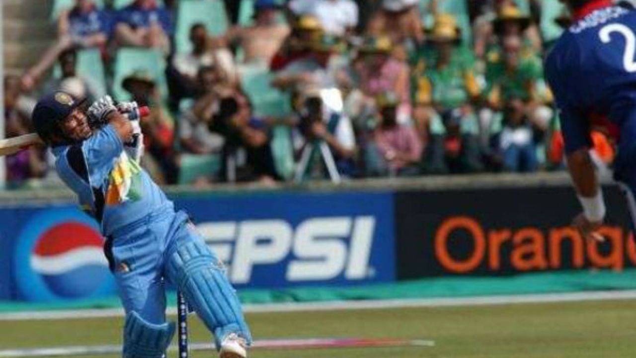"That's gonna take five minutes to find the ball": When Sachin Tendulkar tight-lipped Andrew Caddick by hooking him for a colossal Six during 2003 World Cup