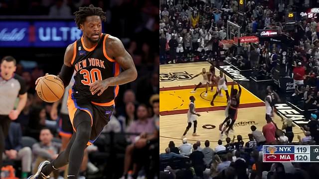 WATCH: Julius Randle Knocks Down Off-Balance Game Winner Over Heat, Gets ‘Double BANG’ From Mike Breen