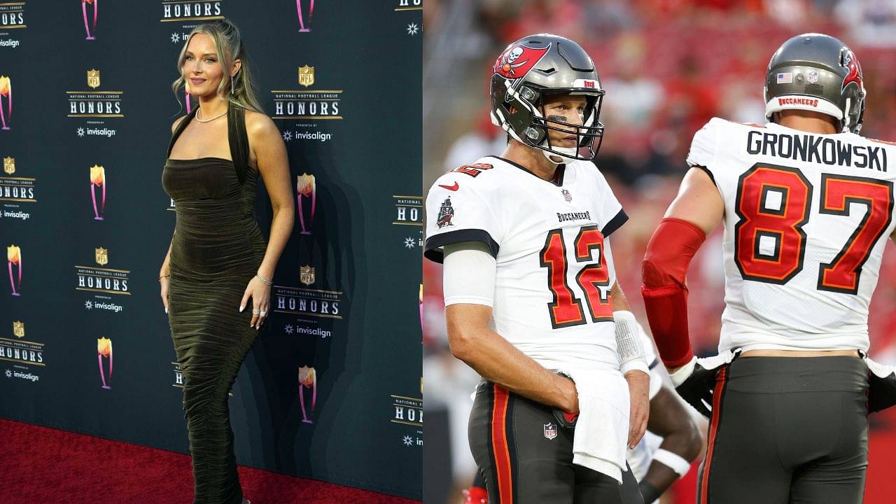 Gorgeous Camille Kostek Calls Her Beau Gronk & His Pal Tom Brady “Bad Boys” & the NFL Legends Are Loving It