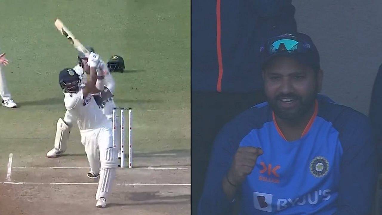 How many sixes Pujara hit in Test: Cheteshwar Pujara six brings smile on Rohit Sharma's face in dispiriting Indore Test