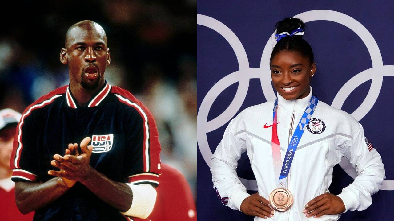 "They Called Me Michael Jordan": 4ft 8" Simone Biles, Who Looked Tiny Next to Shaquille O'Neal, was Compared to MJ for a Peculiar Habit