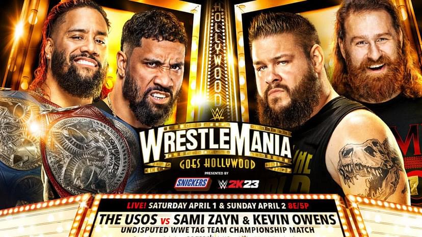 The Usos versus Sami Zayn and Kevin Owens