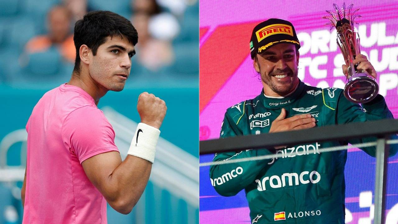 Fernando Alonso Quizzed About 33rd GP Win by Fanboy and World No.1 Carlos Alcaraz At 2023 Miami Open