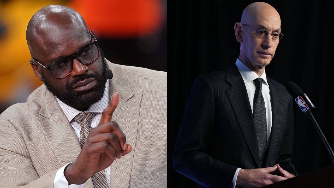 ‘Coy’ Shaquille O’Neal Uploads Hilarious Portrayal of Adam Silver as Vince McMahon Ahead of Impending Ja Morant Announcement