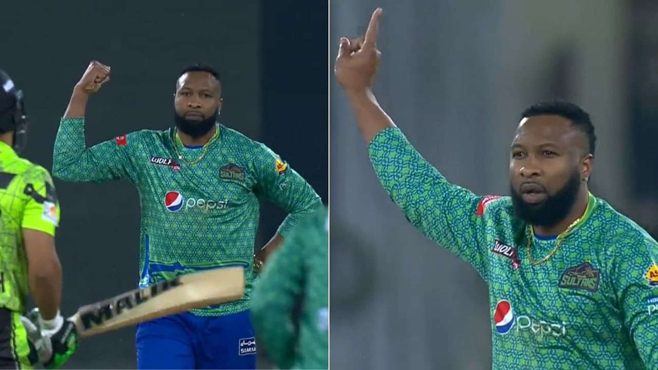 WATCH: Kieron Pollard gives angry send-off to Abdullah Shafique after outstanding caught and bowled at Gaddafi Stadium