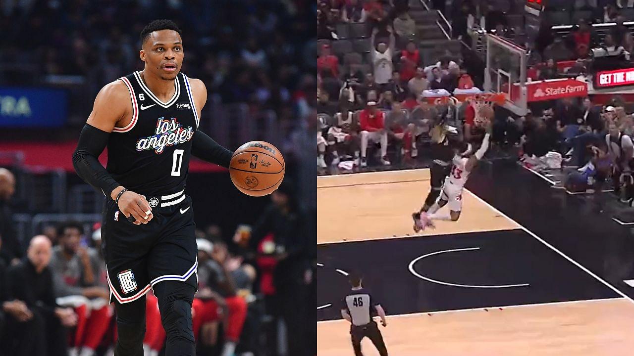 WATCH: Russell Westbrook Emulates LeBron James, Hits Gary Trent Jr. With a Chasedown Block