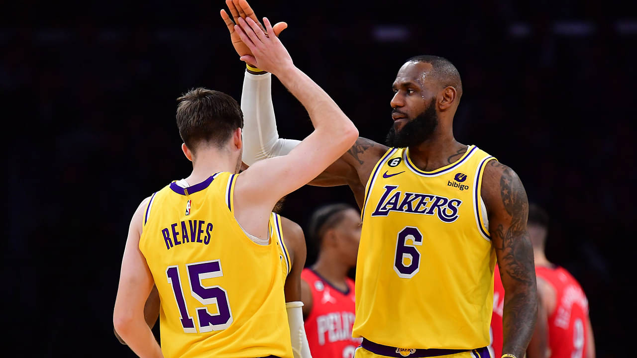 "Austin Reaves, SHUT YO MOUTH": LeBron James Cannot Contain His Excitement As The Lakers Sophomore Goes Off For A Career Night