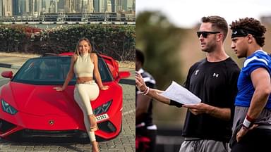 Kliff Kingsbury’s Model Girlfriend Veronica Bielik Literally Drags a Flashy Lamborghini Sporting Tight Fit Jeans in Latest Viral Video