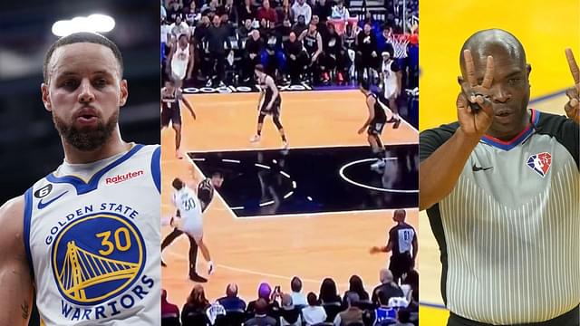 WATCH: Official Courtney Kirkland Looks Right at Potential-Flagrant Foul on Stephen Curry Only To Do Absolutely Nothing About it