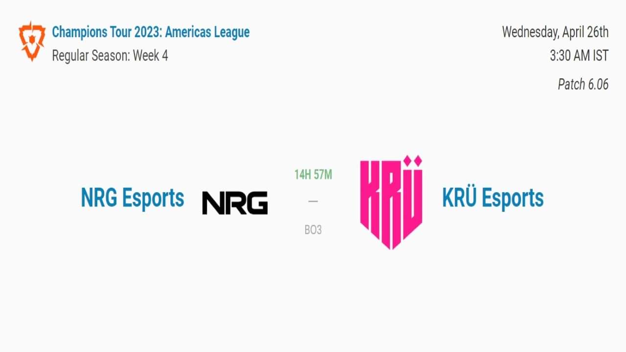 Valorant Americas NRG vs. KRU Esports; Head to Head, Predictions