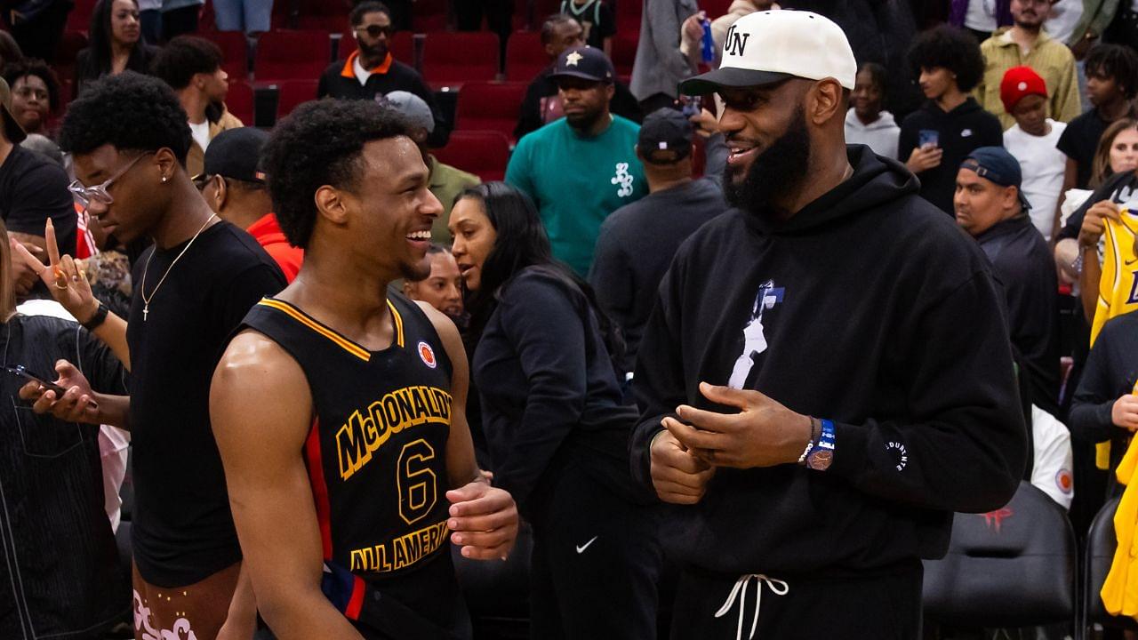 With a Year Left on His $97,000,000 Deal, 'Proud' LeBron James Hypes Son Bronny James With Unseen Mixtape